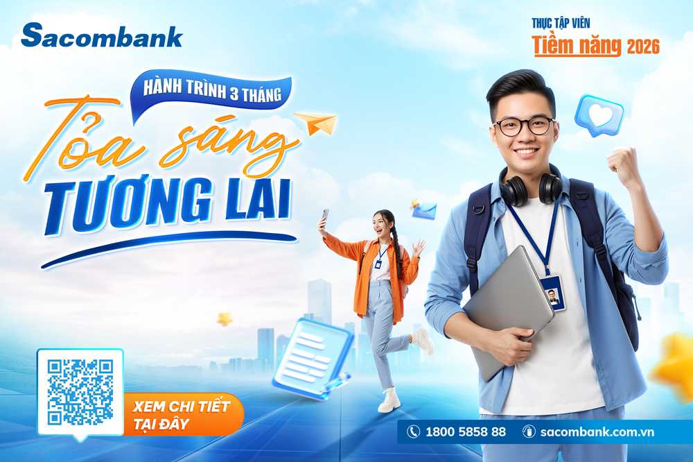 Sacombank khởi động chương trình thực tập viên tiềm năng 2026