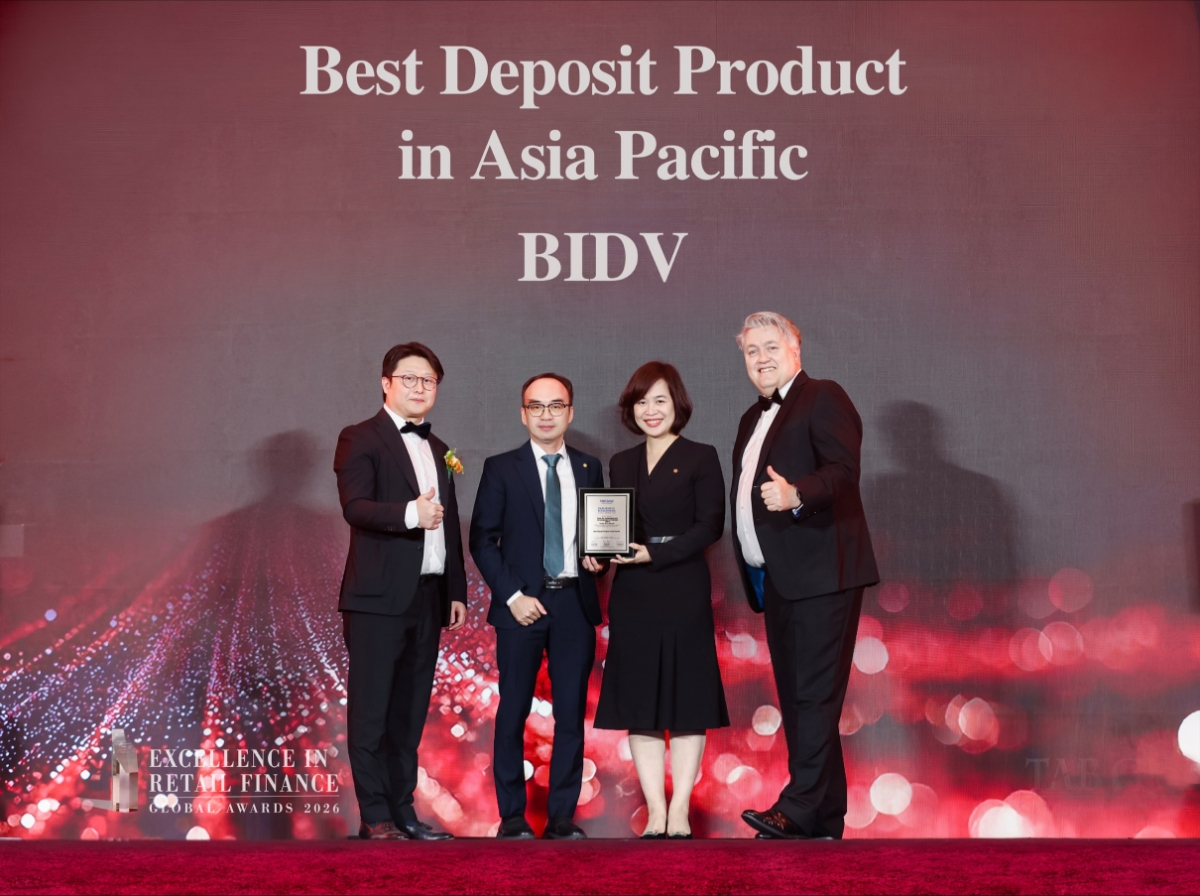 Sản phẩm tiền gửi BIDV chinh phục giải thưởng cấp châu lục. Ảnh: BIDV.