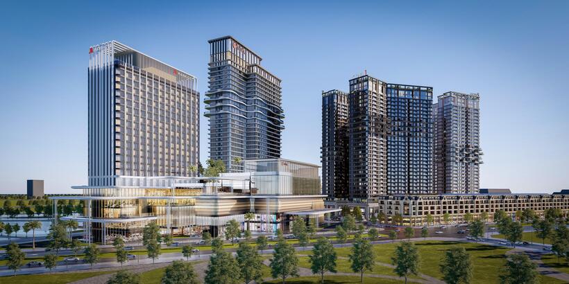 Phối cảnh dự án Royal Mansion với lối kiến trúc Pháp.