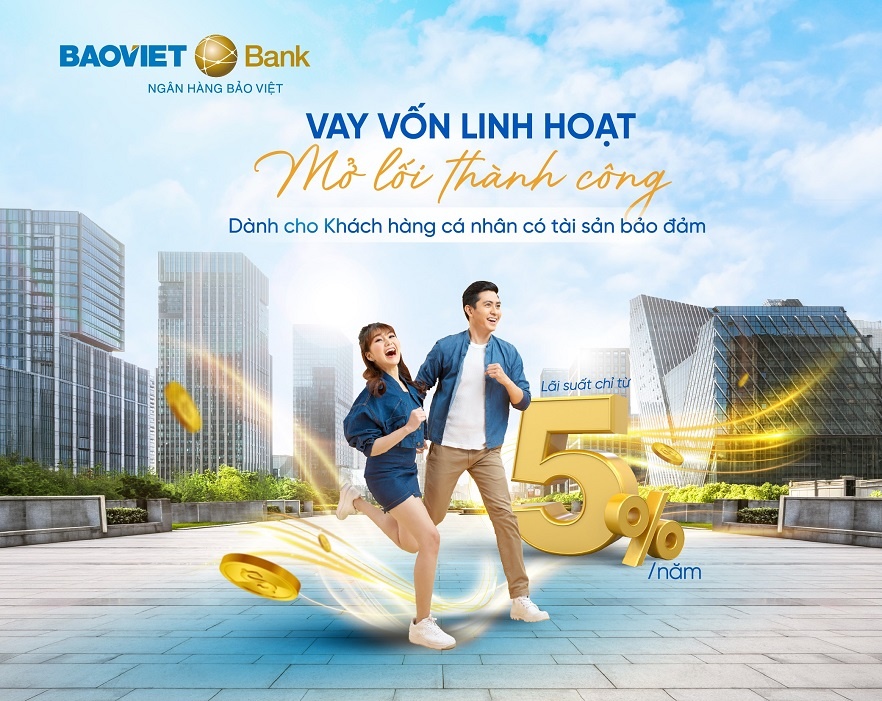BAOVIET Bank cho vay ưu đãi với lãi suất từ 5%/năm BAOVIET Bank cho vay ưu đãi với lãi suất từ 5%/năm